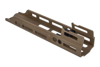 Kinetic Development Group 2.2in MREX Modular Receiver Extension for the SCAR with FDE anodized finish and M-LOK mounting.